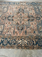 7x9 Persian Heriz Rug #2759 - Blue Parakeet Rugs