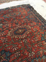 3'3 x 4'9 Antique Persian Malayer Rug (#1234) / 3x5 small vintage rug - Blue Parakeet Rugs