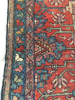 3'3 x 4'9 Antique Persian Malayer Rug (#1234) / 3x5 small vintage rug - Blue Parakeet Rugs