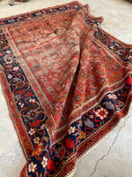 7x10 Antique Persian Malayer rug #2235 / 7x10 Vintage Rug - Blue Parakeet Rugs