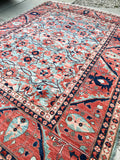 9'10 x 12'10 Vintage Persian Heriz / 10x13 vintage rug - Blue Parakeet Rugs