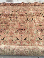 4'4 x 6'4 blush + minky Antique Malayer Rug - Blue Parakeet Rugs