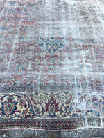 9'10 x 11'10 antique Mashhad Rug / Worn to Perfection Rug / 10x12 vintage rug (#592) - Blue Parakeet Rugs