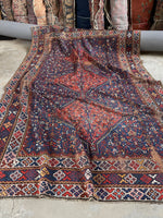 7x10 Antique Persian Tribal Rug #2762 - Blue Parakeet Rugs