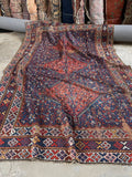 7x10 Antique Persian Tribal Rug #2762 - Blue Parakeet Rugs