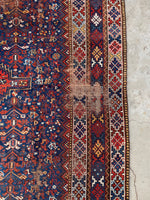 7x10 Antique Persian Tribal Rug #2762 - Blue Parakeet Rugs