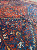 7x10 Antique Persian Tribal Rug #2762 - Blue Parakeet Rugs