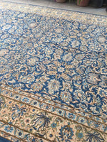 9'7 x 11'8 Vintage Persian Kerman rug (#1268) - Blue Parakeet Rugs