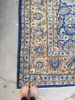 9'7 x 11'8 Vintage Persian Kerman rug (#1268) - Blue Parakeet Rugs