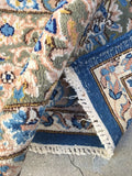 9'7 x 11'8 Vintage Persian Kerman rug (#1268) - Blue Parakeet Rugs