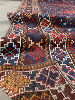 7x10 Antique Persian Tribal Rug #2762 - Blue Parakeet Rugs