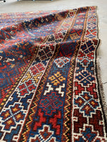 7x10 Antique Persian Tribal Rug #2762 - Blue Parakeet Rugs