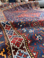 7x10 Antique Persian Tribal Rug #2762 - Blue Parakeet Rugs