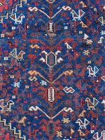 7x10 Antique Persian Tribal Rug #2762 - Blue Parakeet Rugs