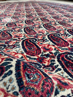 7'5 x 10'1 Antique Persian Paisley Mashhad rug #2238 / 8x10 Vintage Rug - Blue Parakeet Rugs