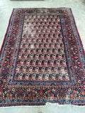 7'5 x 10'1 Antique Persian Paisley Mashhad rug #2238 / 8x10 Vintage Rug - Blue Parakeet Rugs