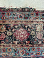 7'5 x 10'1 Antique Persian Paisley Mashhad rug #2238 / 8x10 Vintage Rug - Blue Parakeet Rugs