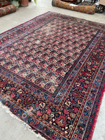 7'5 x 10'1 Antique Persian Paisley Mashhad rug #2238 / 8x10 Vintage Rug - Blue Parakeet Rugs