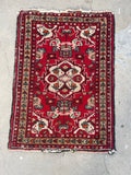 2' x 2'9 Vintage Persian Scatter Rug #2634 - Blue Parakeet Rugs