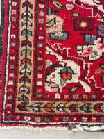 2' x 2'9 Vintage Persian Scatter Rug #2634 - Blue Parakeet Rugs