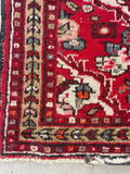 2' x 2'9 Vintage Persian Scatter Rug #2634 - Blue Parakeet Rugs