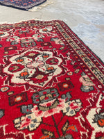 2' x 2'9 Vintage Persian Scatter Rug #2634 - Blue Parakeet Rugs