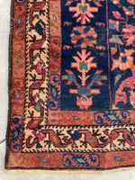 3'3 x 6'2 Antique Persian Malayer #2558ML - Blue Parakeet Rugs