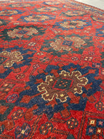 4'7 x 6'2 Antique Persian Afshar Rug #2636 / 5x6 vintage rug - Blue Parakeet Rugs