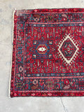 3'6 x 4'9 Antique Persian Heriz rug #2637 / 4x7 vintage Persian rug - Blue Parakeet Rugs