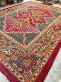 11x14 Antique Agra rug #2243 / 11x14 Vintage Rug - Blue Parakeet Rugs