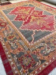 11x14 Antique Agra rug #2243 / 11x14 Vintage Rug - Blue Parakeet Rugs