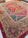 11x14 Antique Agra rug #2243 / 11x14 Vintage Rug - Blue Parakeet Rugs