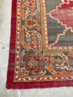 11x14 Antique Agra rug #2243 / 11x14 Vintage Rug - Blue Parakeet Rugs