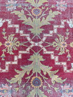 11x14 Antique Agra rug #2243 / 11x14 Vintage Rug - Blue Parakeet Rugs