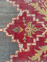 11x14 Antique Agra rug #2243 / 11x14 Vintage Rug - Blue Parakeet Rugs