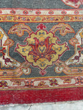 11x14 Antique Agra rug #2243 / 11x14 Vintage Rug - Blue Parakeet Rugs