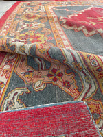 11x14 Antique Agra rug #2243 / 11x14 Vintage Rug - Blue Parakeet Rugs