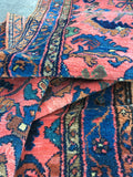 2'8' x 17'9 Antique Persian Lilihan Runner / Long vintage runner / long rug runner - Blue Parakeet Rugs