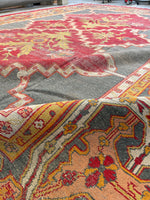 11x14 Antique Agra rug #2243 / 11x14 Vintage Rug - Blue Parakeet Rugs