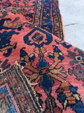 2'8' x 17'9 Antique Persian Lilihan Runner / Long vintage runner / long rug runner - Blue Parakeet Rugs