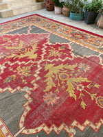 11x14 Antique Agra rug #2243 / 11x14 Vintage Rug - Blue Parakeet Rugs