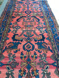 2'8' x 17'9 Antique Persian Lilihan Runner / Long vintage runner / long rug runner - Blue Parakeet Rugs