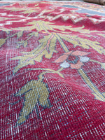 11x14 Antique Agra rug #2243 / 11x14 Vintage Rug - Blue Parakeet Rugs