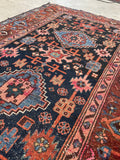 3'4 x 6'5 Antique Persian Malayer rug #2426 / 4x7 Persian rug - Blue Parakeet Rugs