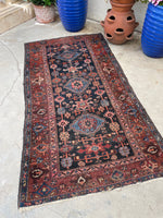 3'4 x 6'5 Antique Persian Malayer rug #2426 / 4x7 Persian rug - Blue Parakeet Rugs