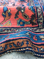 2'8' x 17'9 Antique Persian Lilihan Runner / Long vintage runner / long rug runner - Blue Parakeet Rugs