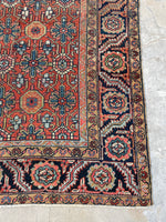 8'8 x 11'8 Antique Persian Heriz rug #2564ML - Blue Parakeet Rugs
