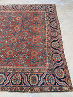 8'8 x 11'8 Antique Persian Heriz rug #2564ML - Blue Parakeet Rugs