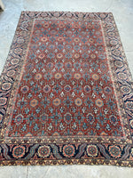 8'8 x 11'8 Antique Persian Heriz rug #2564ML - Blue Parakeet Rugs