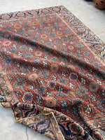 8'8 x 11'8 Antique Persian Heriz rug #2564ML - Blue Parakeet Rugs